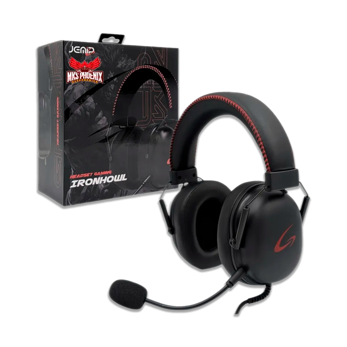 AUDIFONO - MICROFONO JEMIP GAMING IRONHOWL 3.5MM USB NEGRO